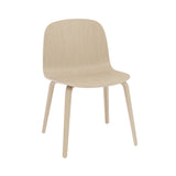 Visu Wide Chair: Wood Base + Oak + Oak