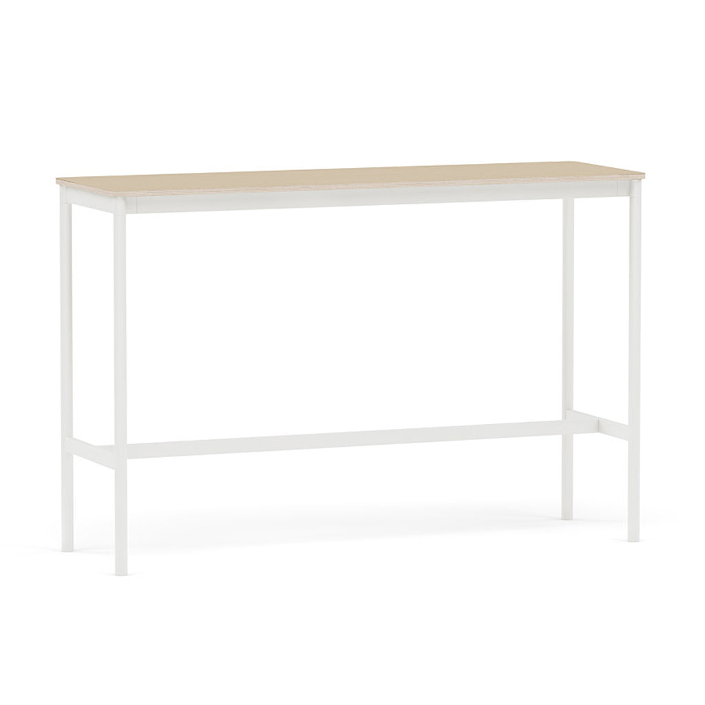 Base High Table: 160 + Oak Veneer + Plywood Edge + White