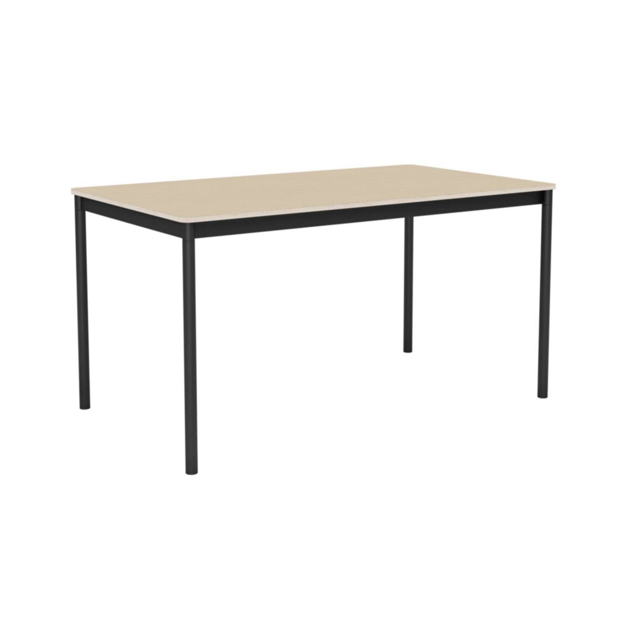 Base Table: Small + Oak Veneer + Plywood Edge + Black