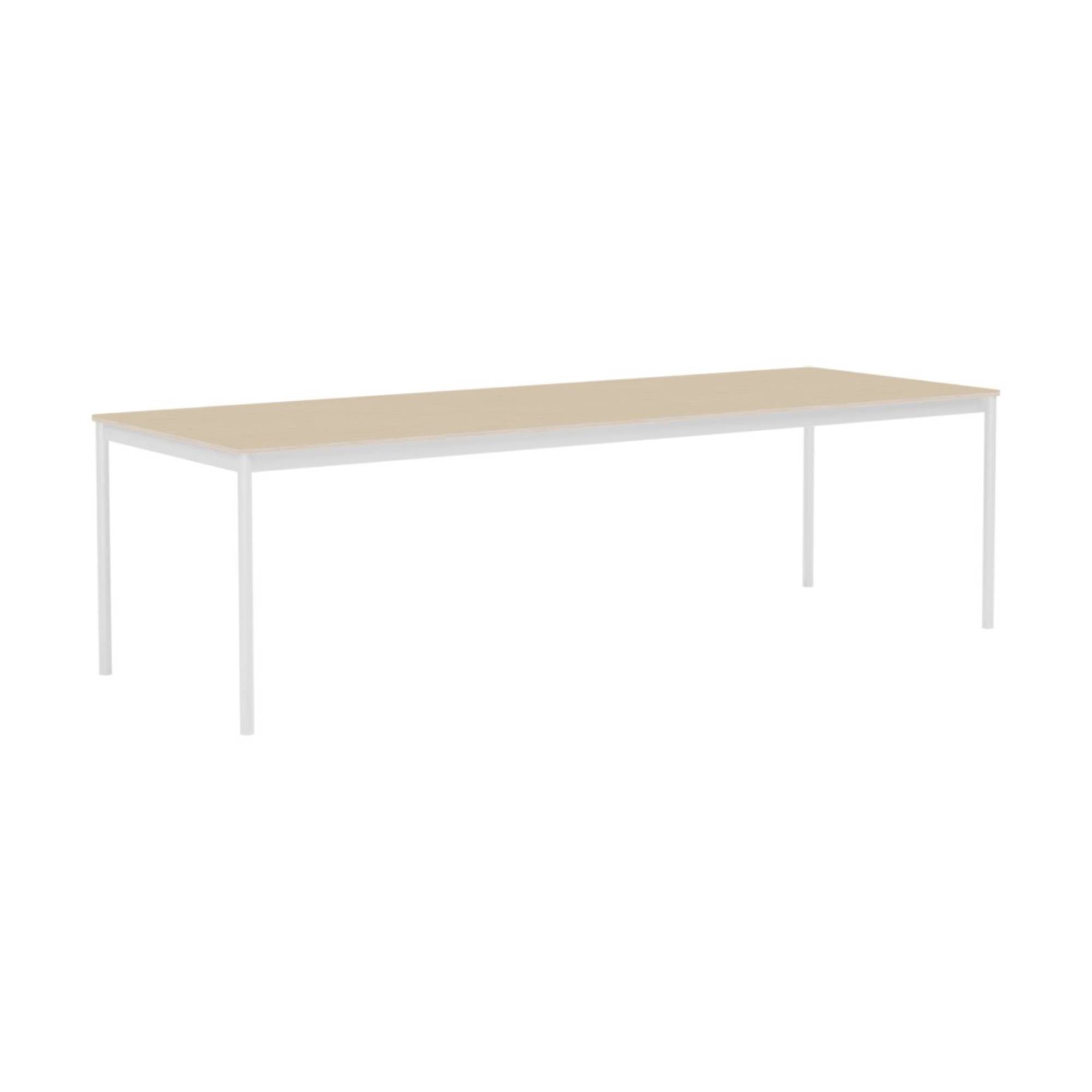 Base Table: Large + Oak Veneer + Plywood Edge + White