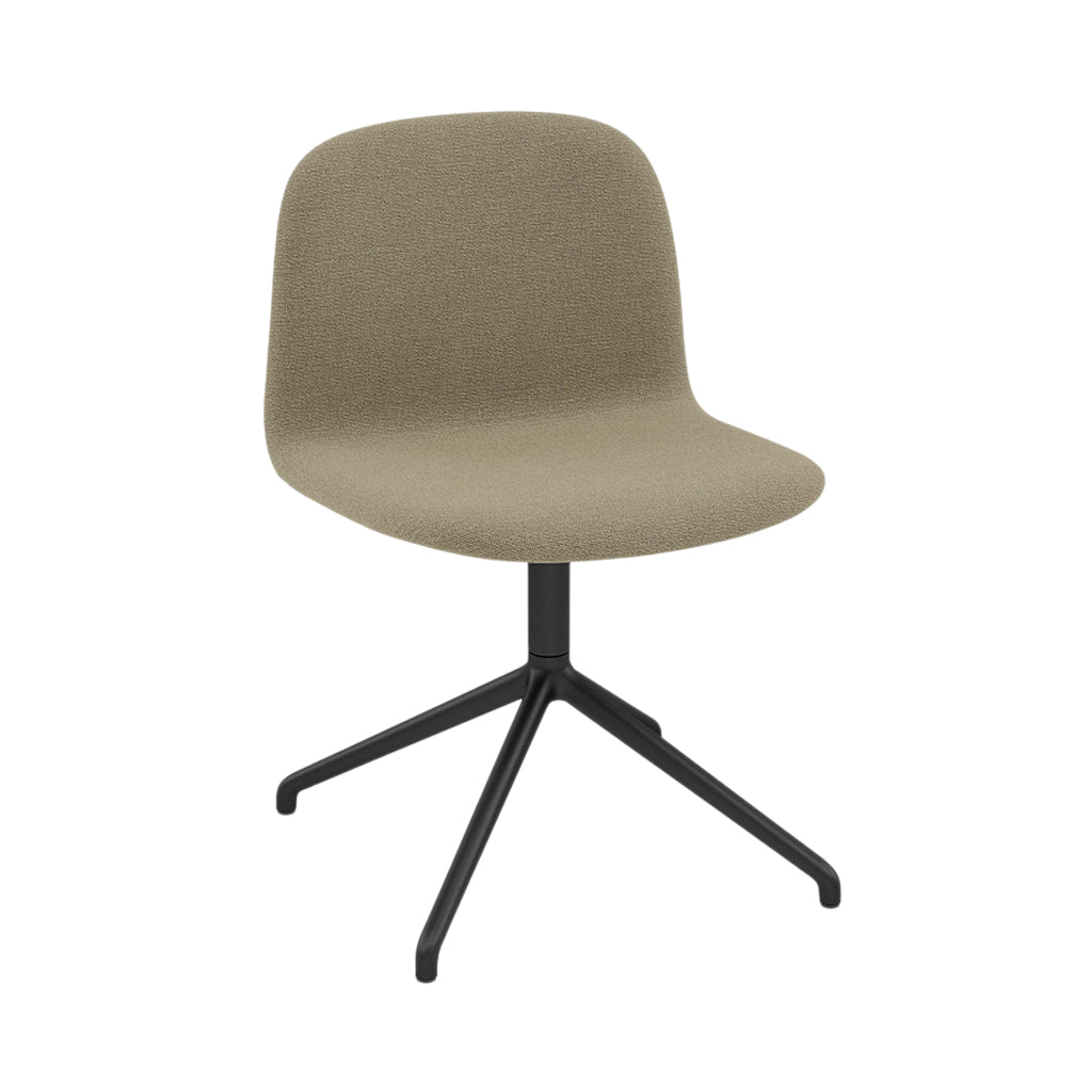 Visu Wide Chair: Swivel Base with Return + Upholstered