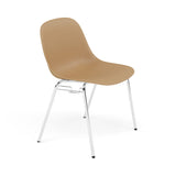 Fiber Side Chair: A-Base with Linking Device + Felt Glides + Ochre