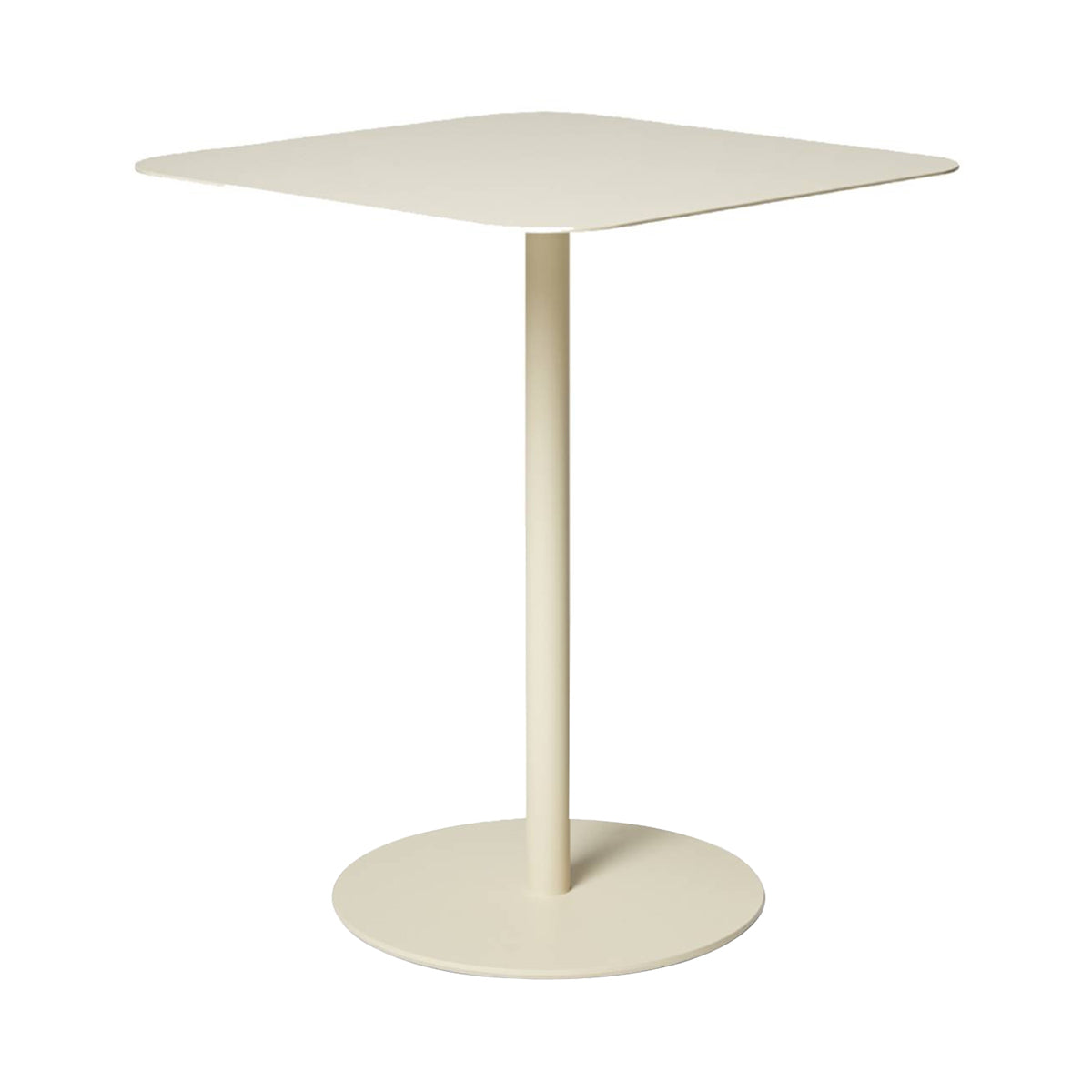 Odette Square Dining Table: Metal Top + High + Medium - 19.3