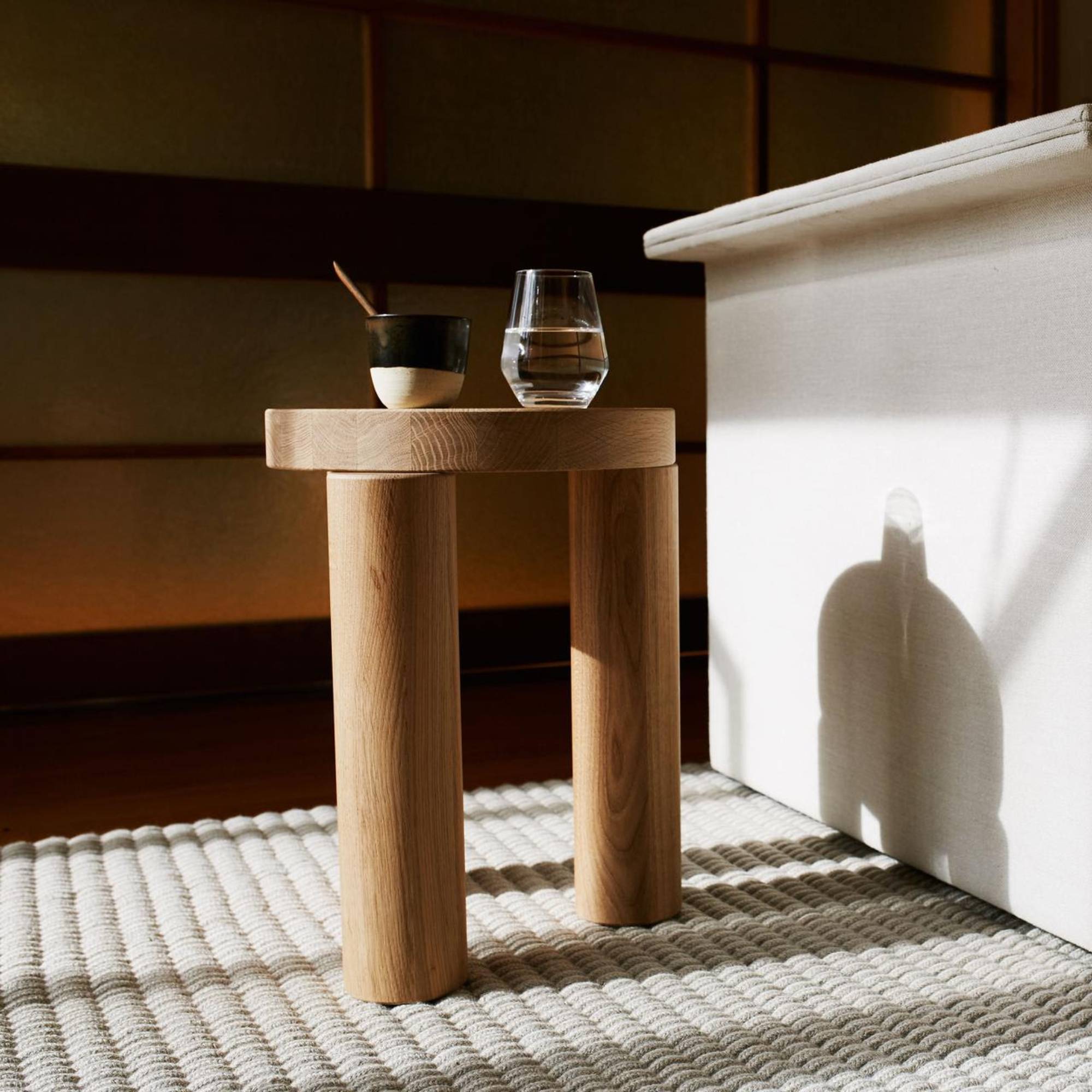 Offset Stool + Side Table + LS