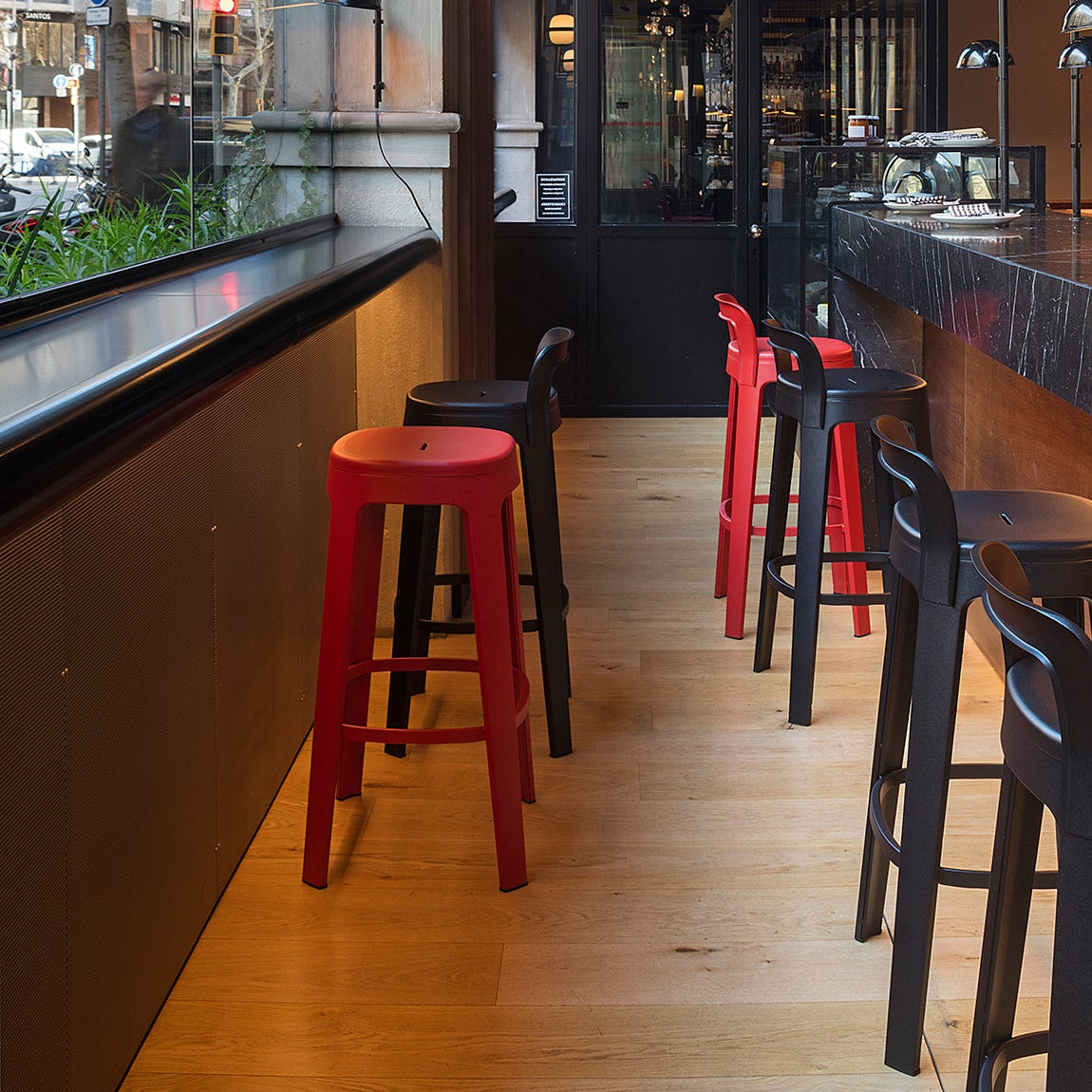 Ombra Bar + Counter Stool: Stacking