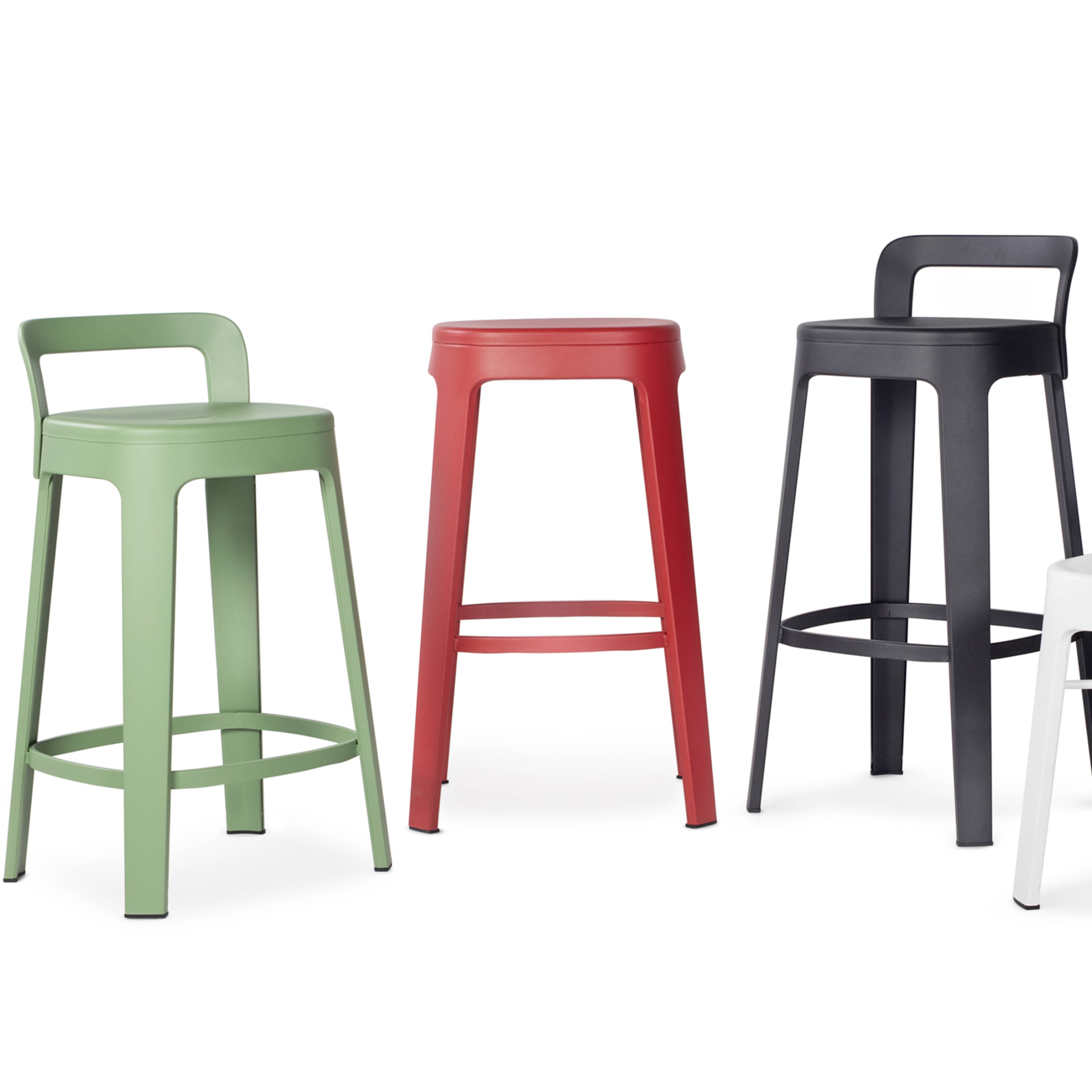 Ombra Bar + Counter Stool with Backrest: LS