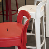 Ombra Bar + Counter Stool with Backrest: DI