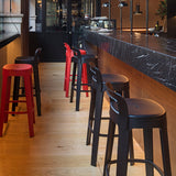 Ombra Bar + Counter Stool with Backrest: LS
