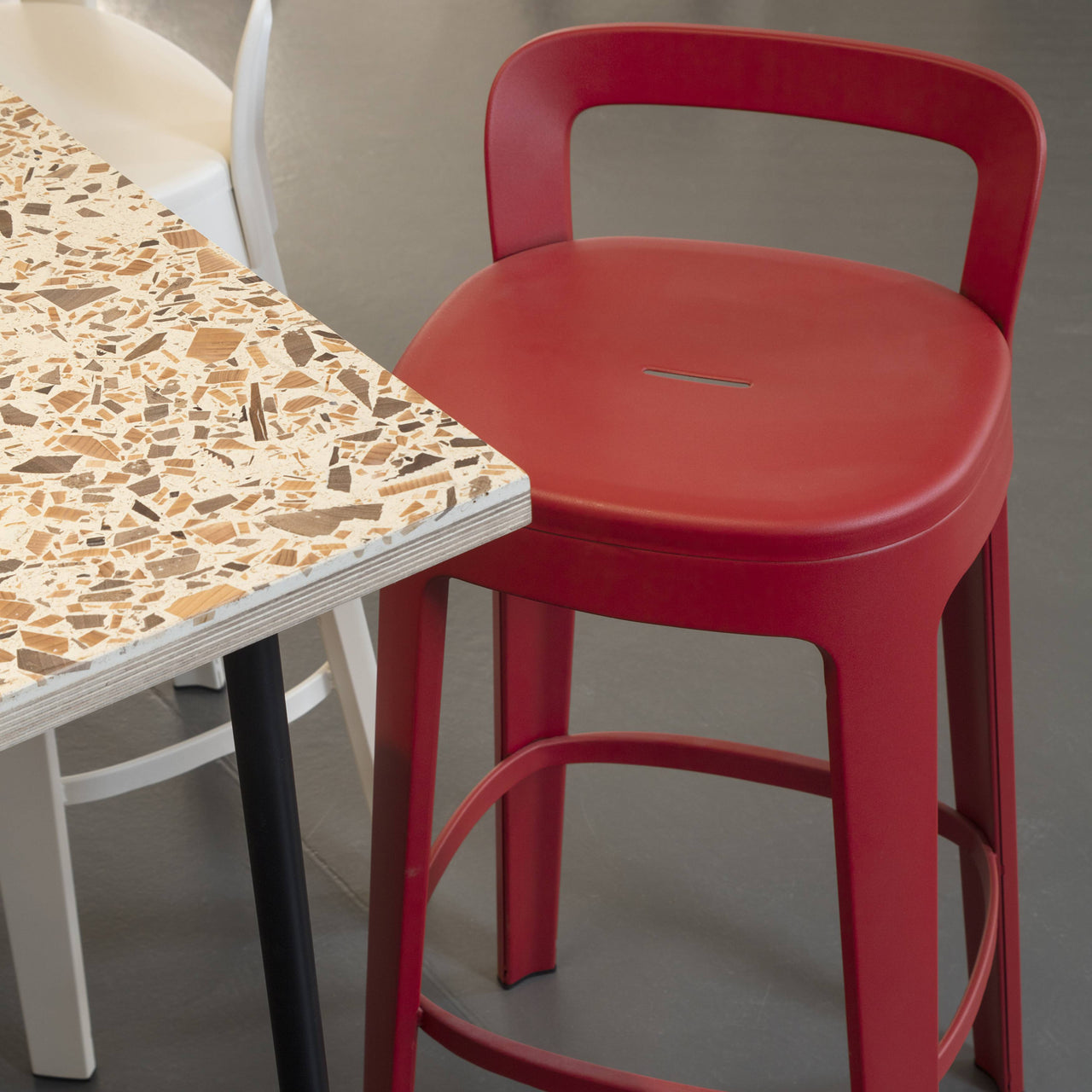 Ombra Stool with Backrest