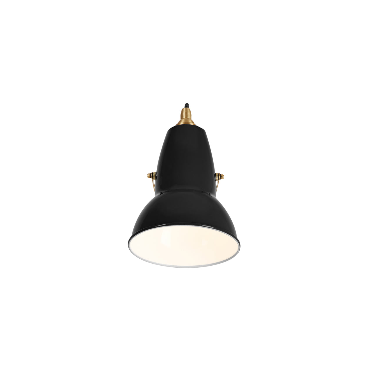 Original 1227 Brass Wall Light: Jet Black