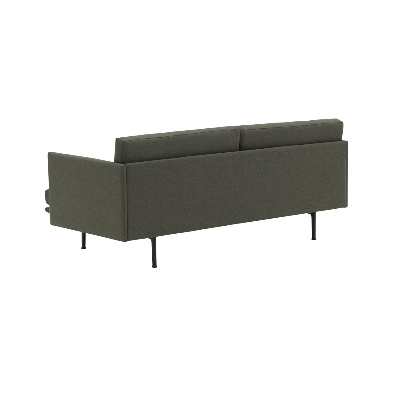 Outline 2-Seater Sofa: Black + Fiord 961