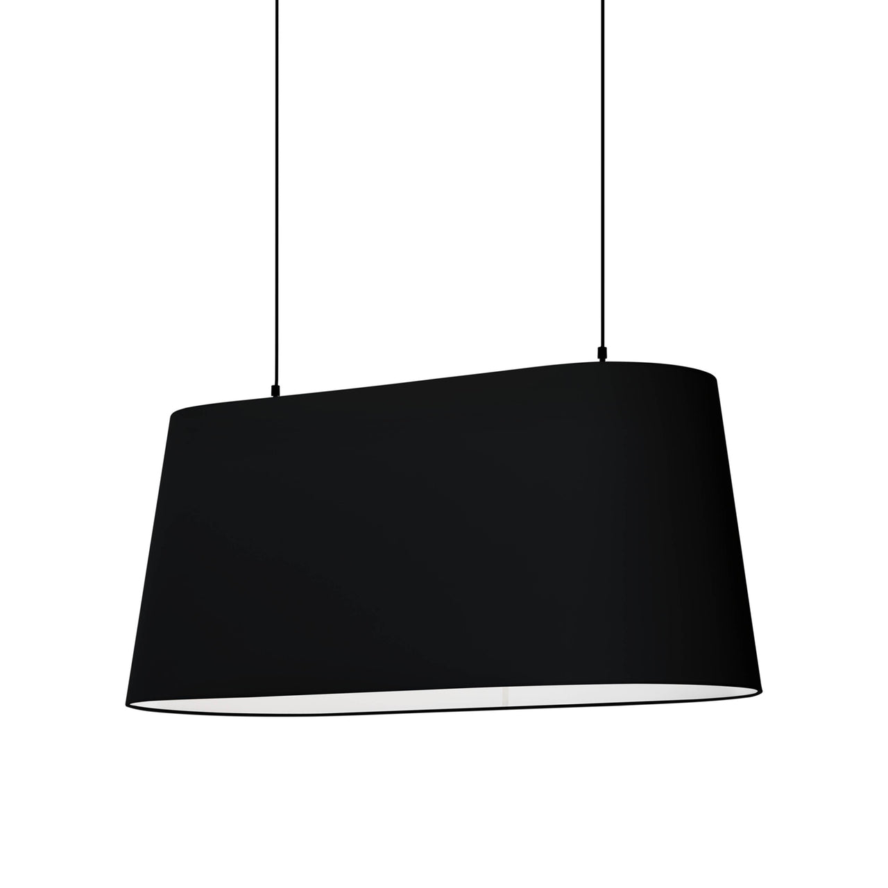 Oval Light Suspension Lamp: Black