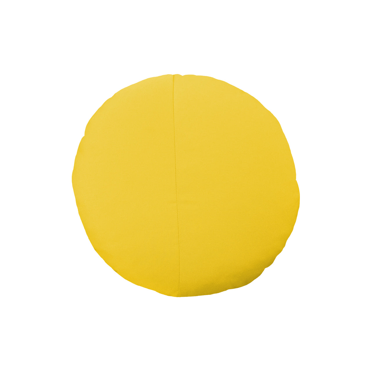 Round Throw Pillow: Yellow