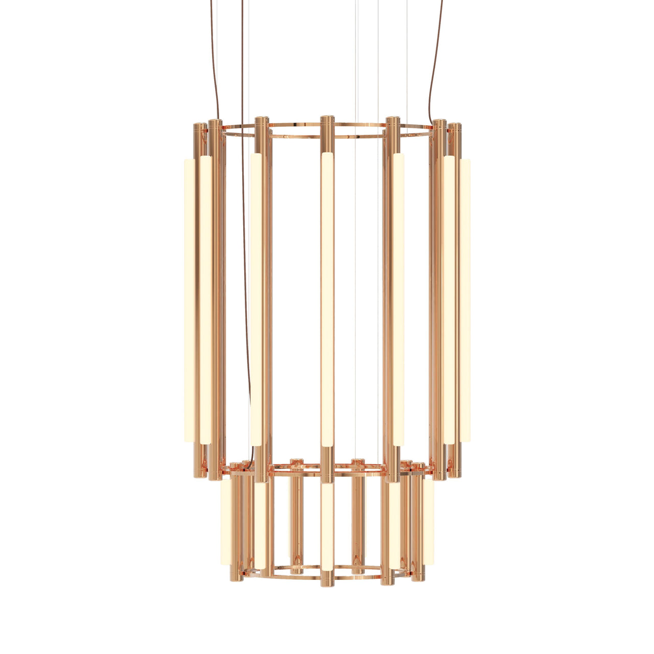 Pipeline 9 Chandelier: Copper