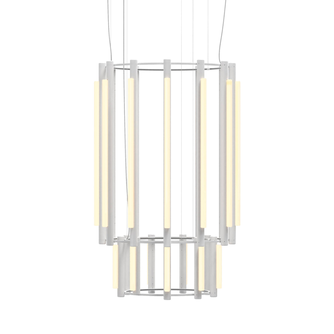 Pipeline 9 Chandelier: White