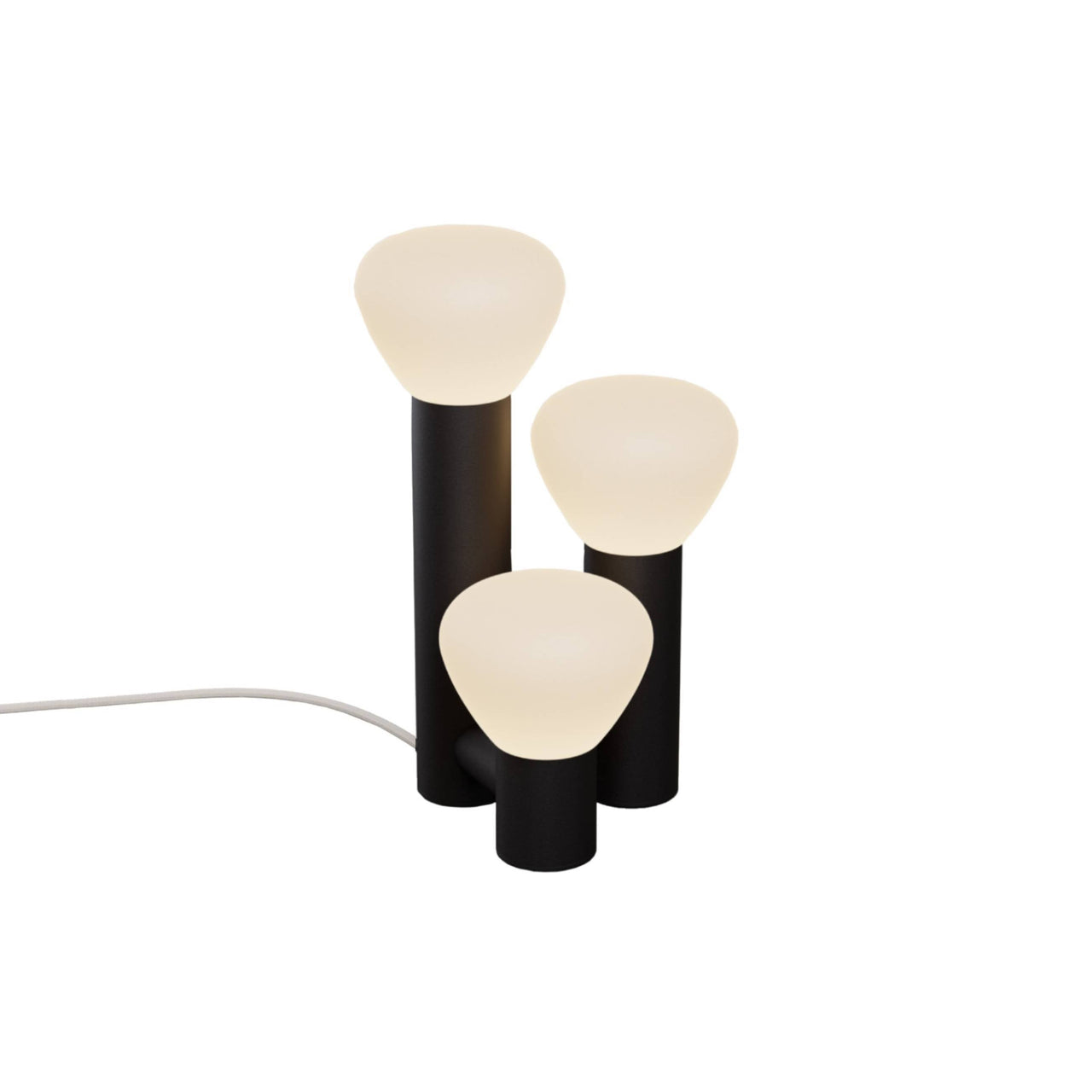 Parc 06 Table Lamp: Footswitch +  Black + Beige
