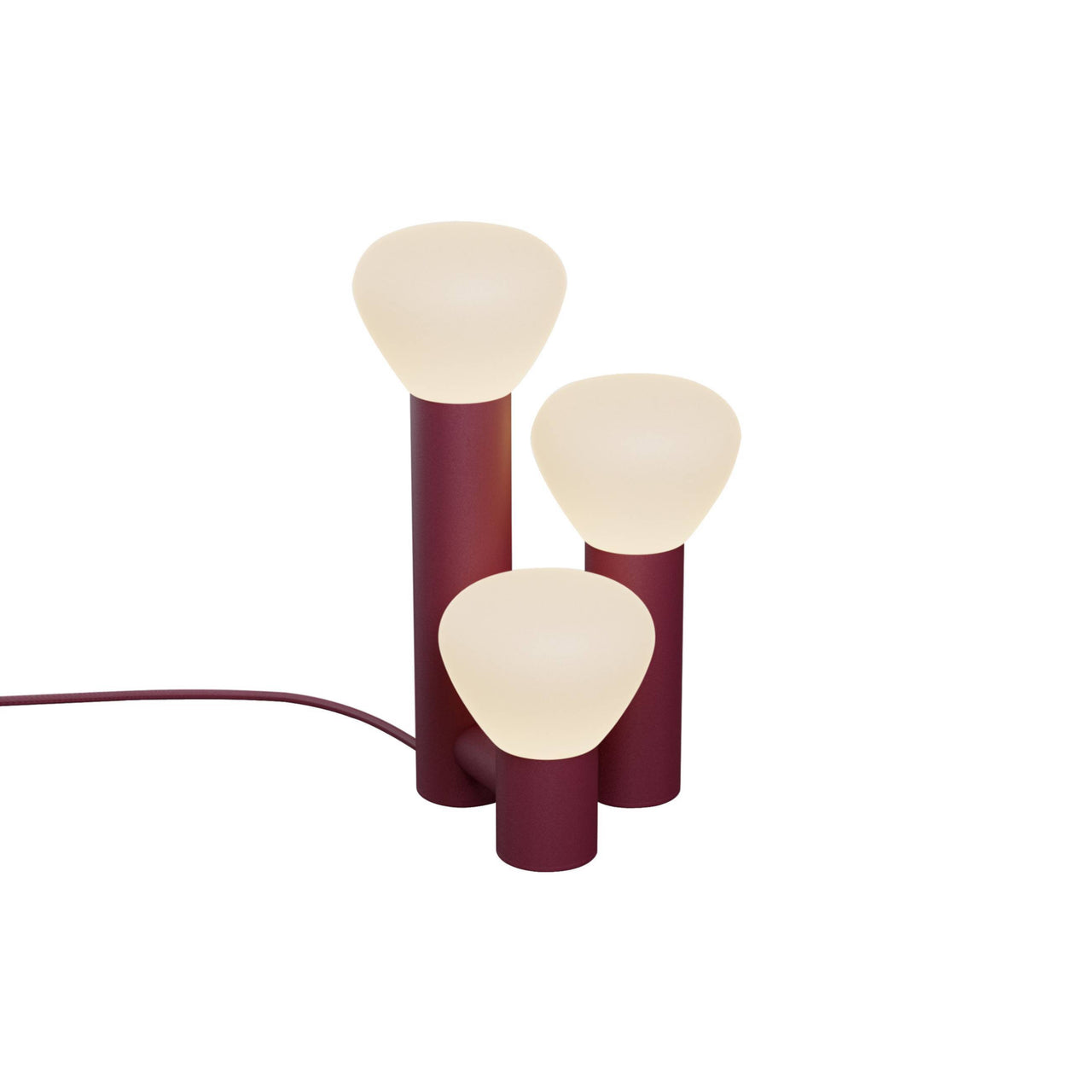 Parc 06 Table Lamp: Footswitch + Burgundy + Burgundy