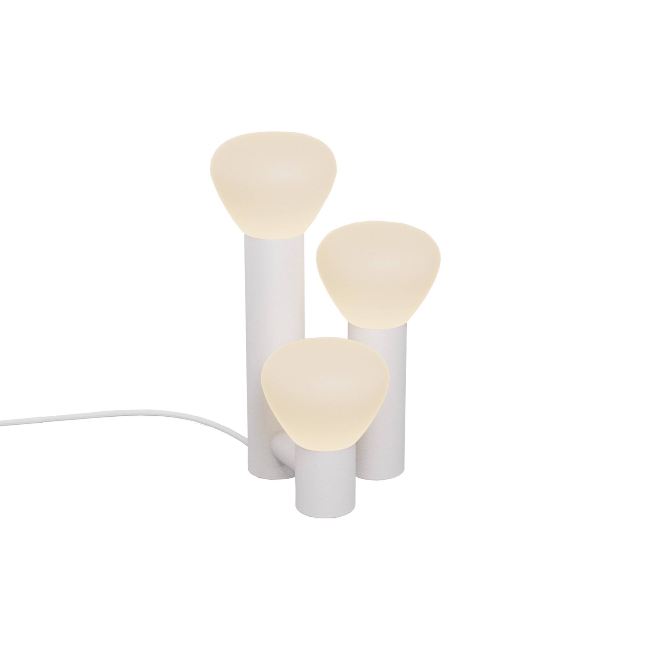 Parc 06 Table Lamp: Footswitch +  White + White