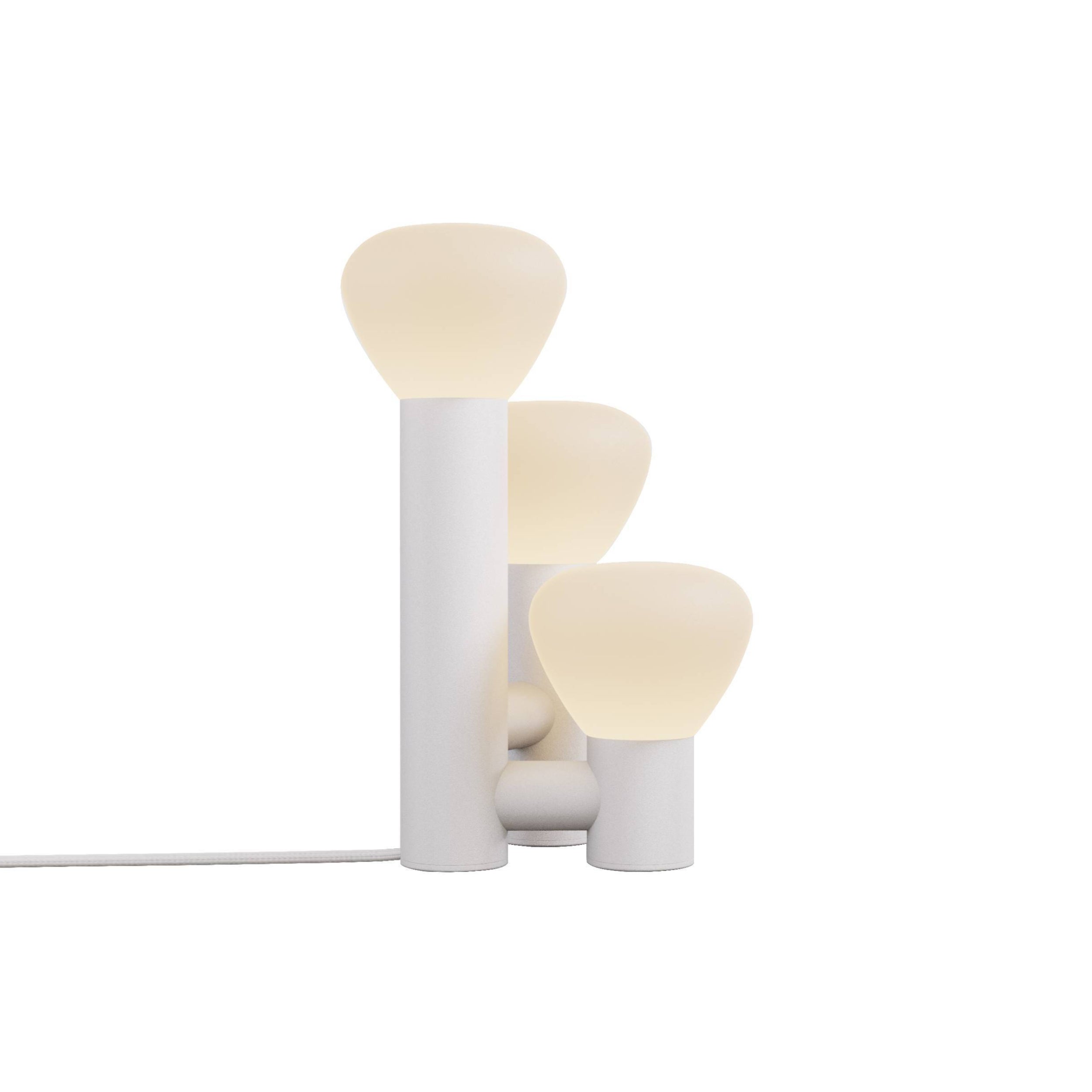 Parc 06 Table Lamp: Footswitch + White + White