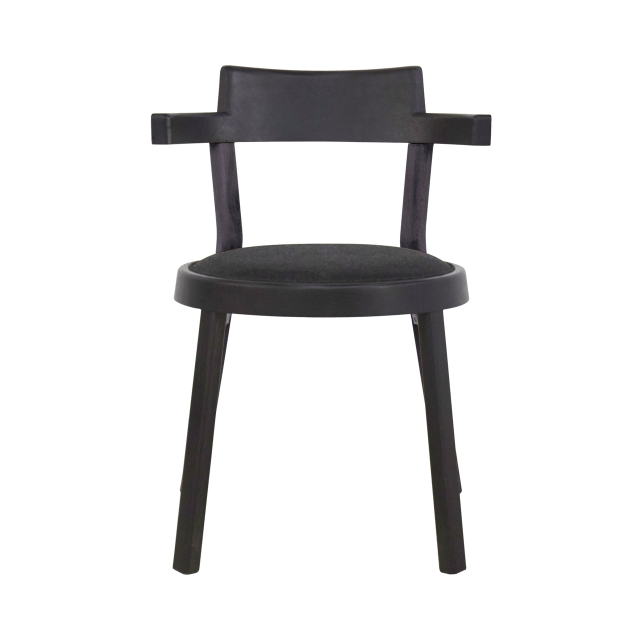 Pagoda Chair: Upholstery + Wood Leg + Black Oak