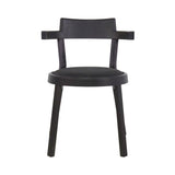 Pagoda Chair: Upholstery + Wood Leg + Black Oak