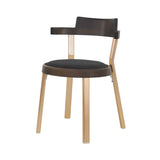 Pagoda Chair: Upholstery + Aluminum Leg + Gold + Dark Brown Oak 