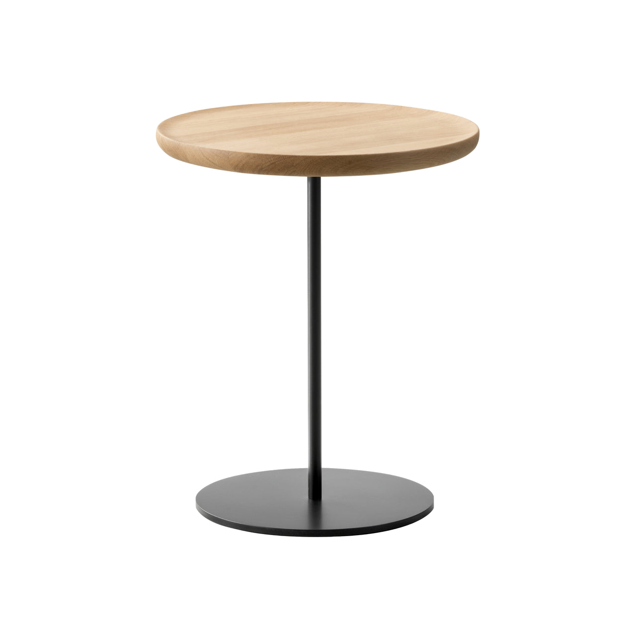 Pal Table: Small + High + Lacquered Oak + Black