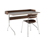 Pavilion Desk AV17: Iron Linoleum + Lacquered Walnut