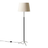 Pie de Salón Floor Lamp: G1 + Chrome-Plated + Natural