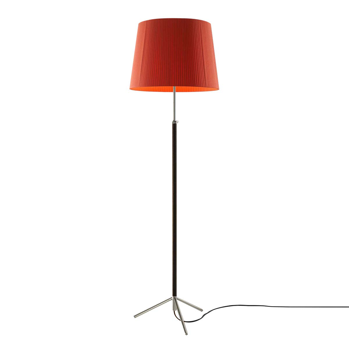 Pie de Salón Floor Lamp: G1 + Chrome-Plated + Red-Amber