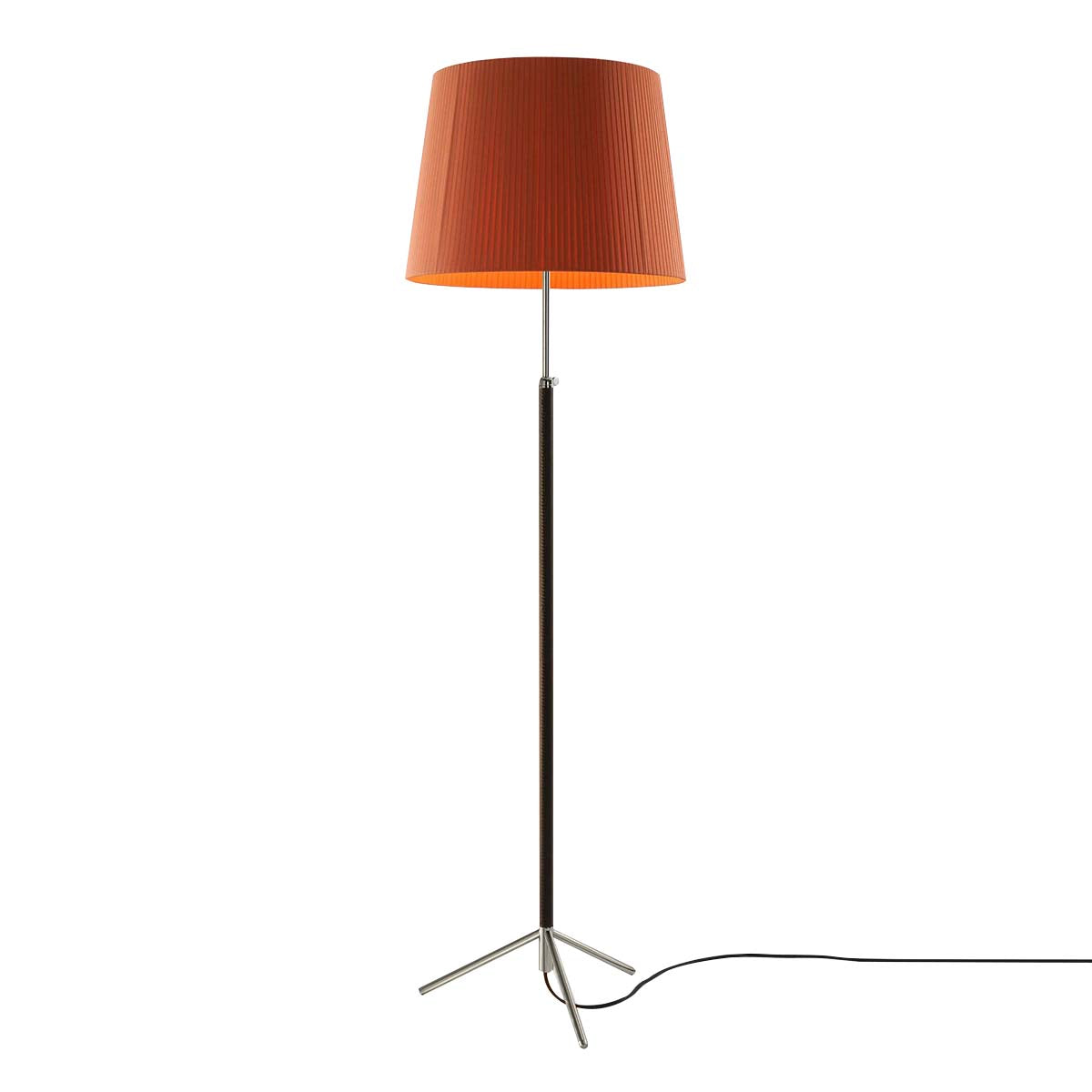 Pie de Salón Floor Lamp: G1 + Chrome-Plated + Terracotta
