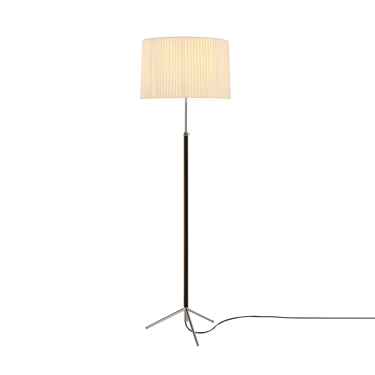 Pie de Salón Floor Lamp: G2 + Chrome-Plated + Natural