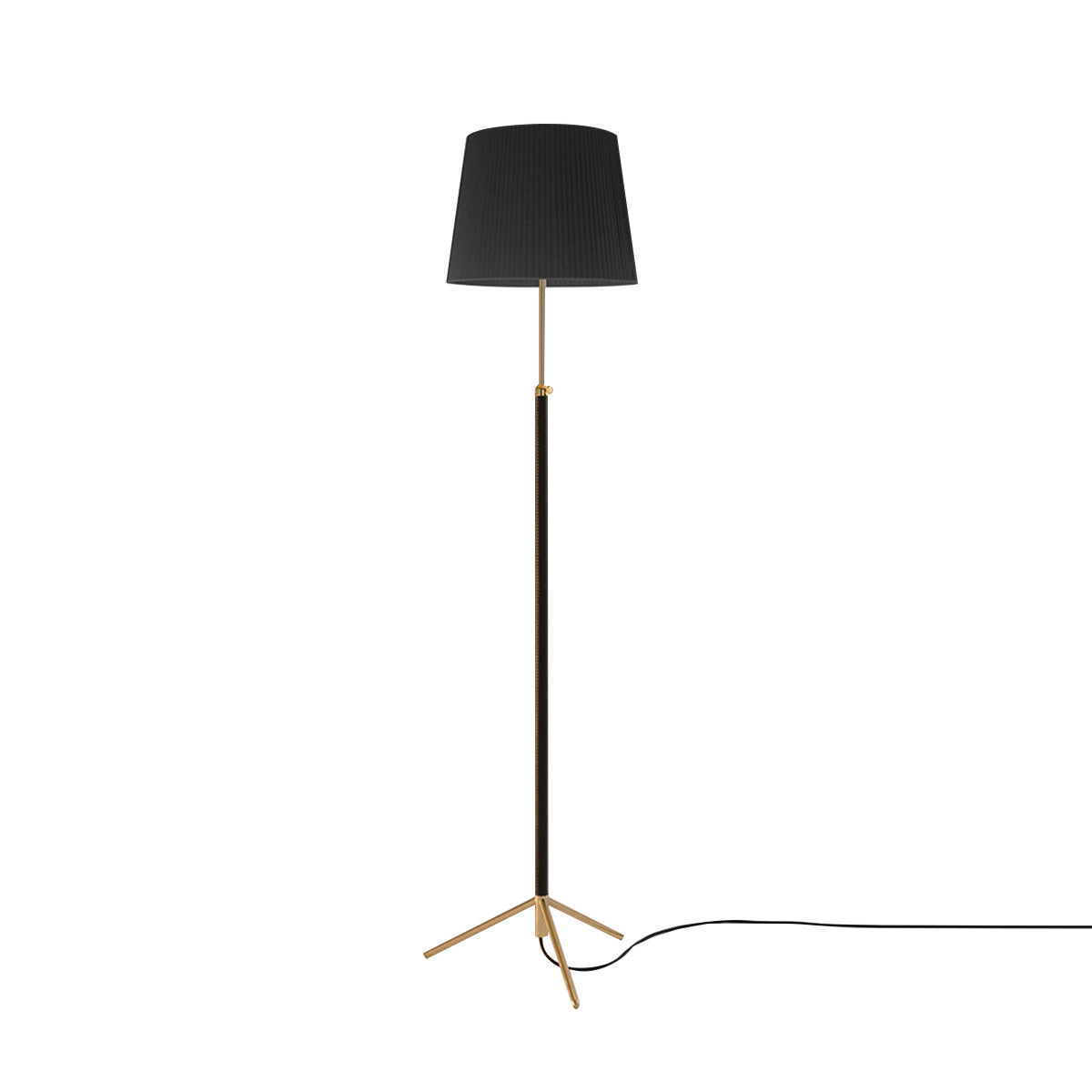 Pie de Salón Floor Lamp: G3 + Polished Brass + Black