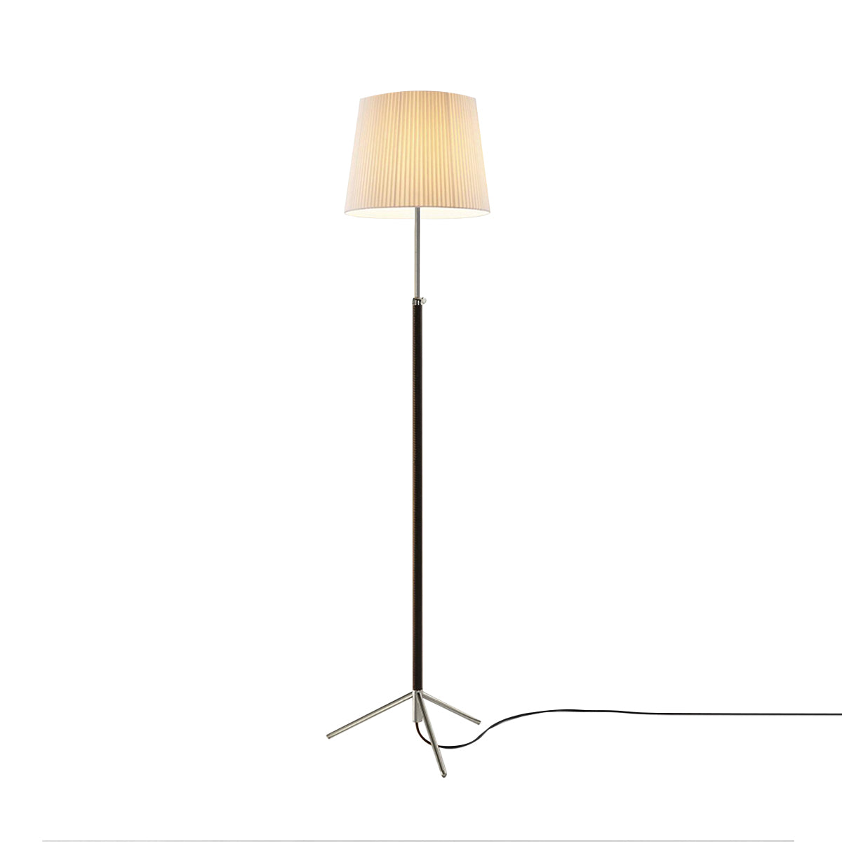 Pie de Salón Floor Lamp: G3 + Chrome-Plated + Natural