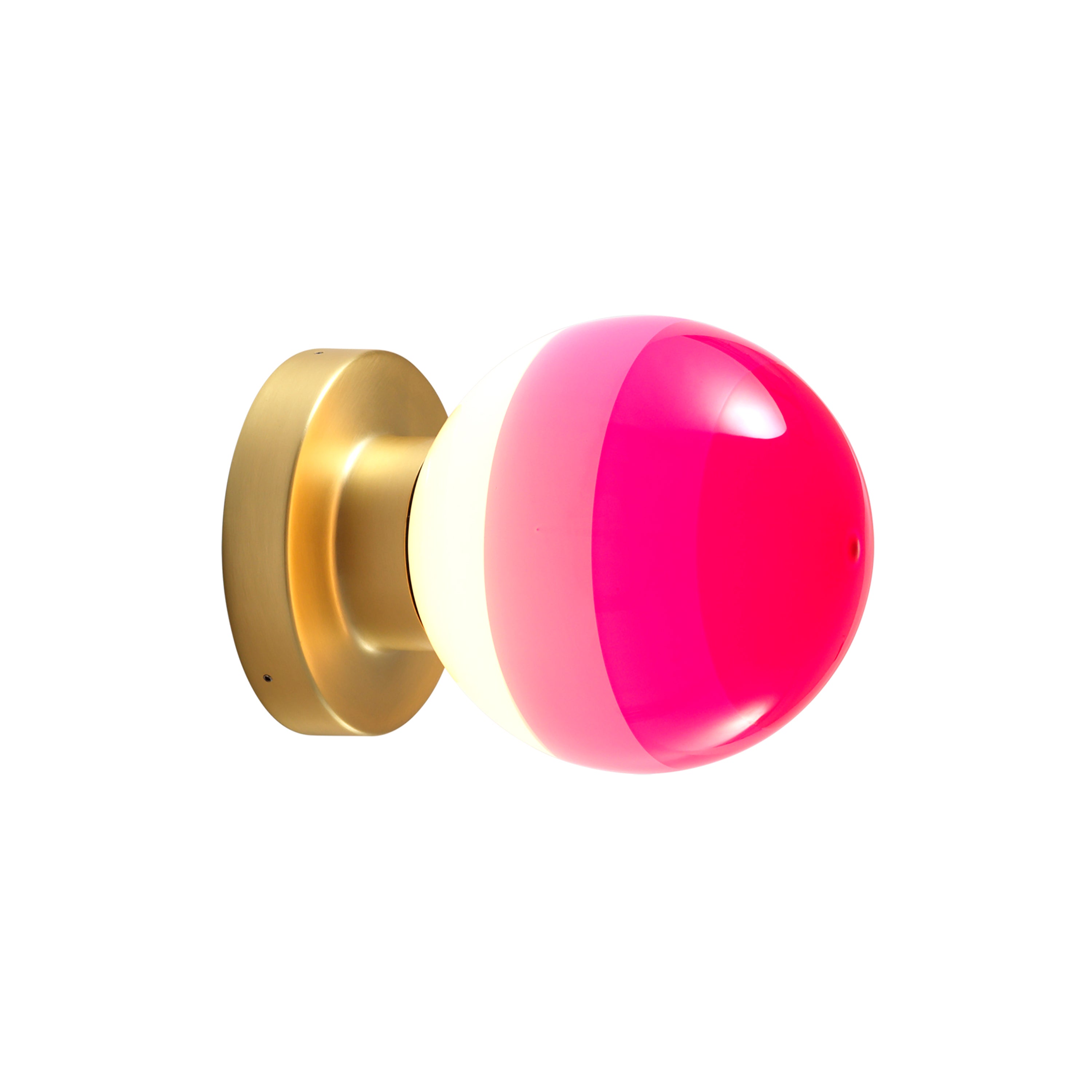Dipping Wall Light: A2-13 + Brushed Brass + Pink