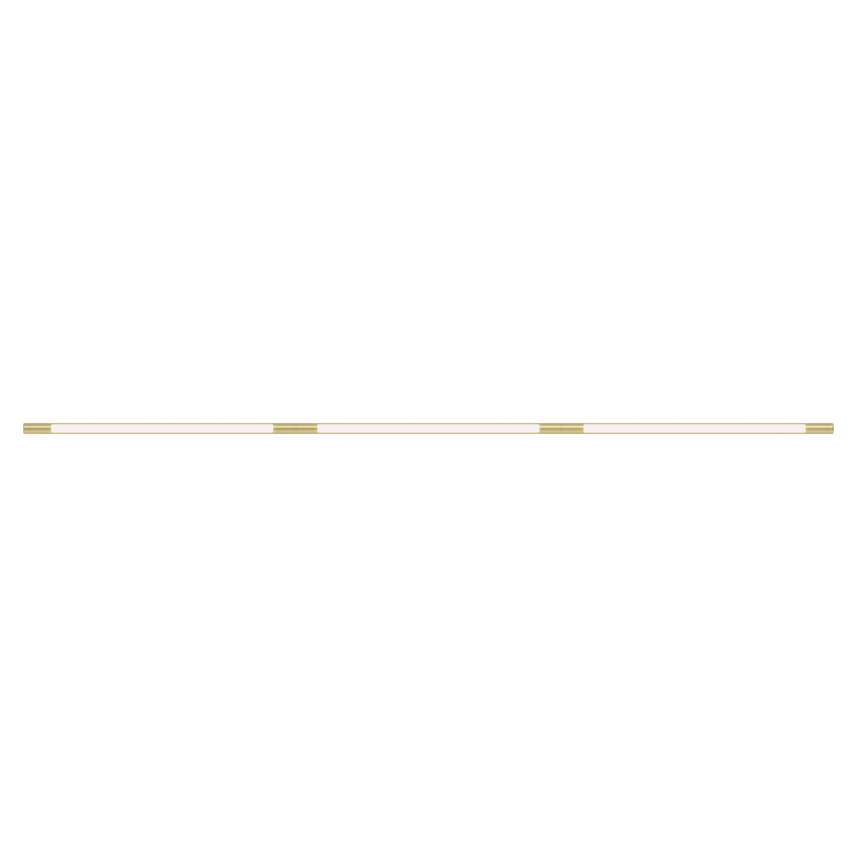 Pipeline 125.3 Linear Ceiling/Wall Light: Brass + Brass