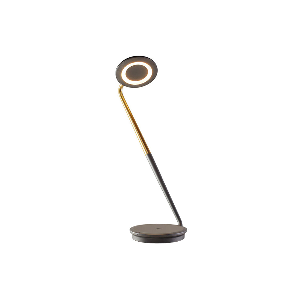 Pixo Plus Task Light with Wireless Charging: Graphite + Brass
