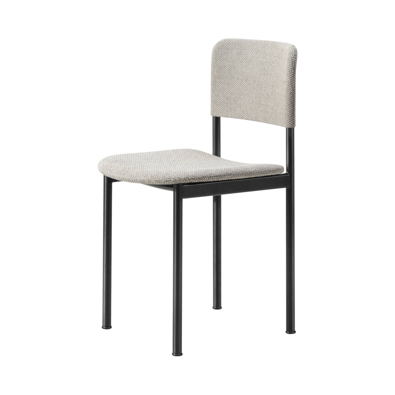 Plan Chair Steel: Fully Upholstered + Black