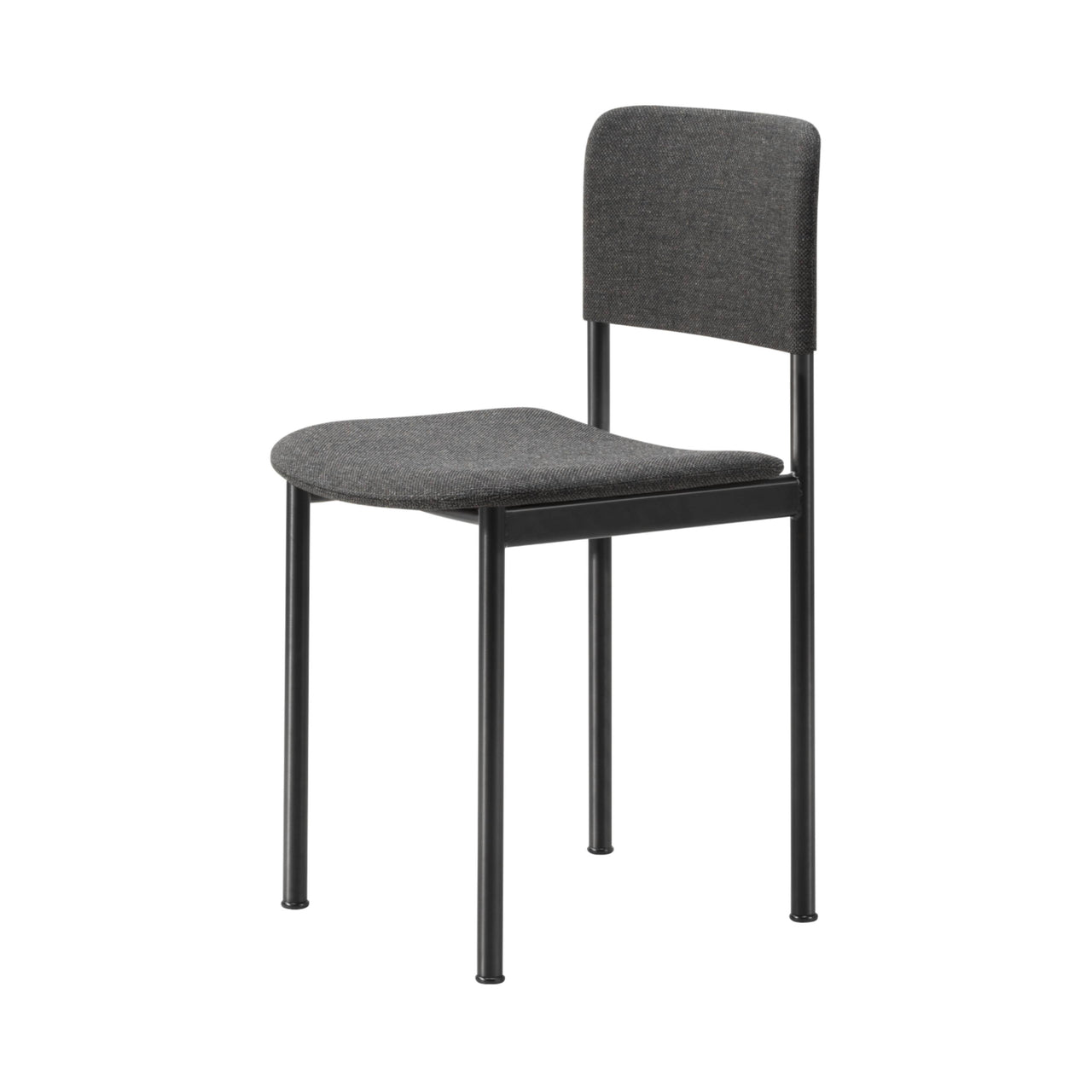 Plan Chair Steel: Fully Upholstered + Black