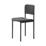 Plan Chair Steel: Fully Upholstered + Black