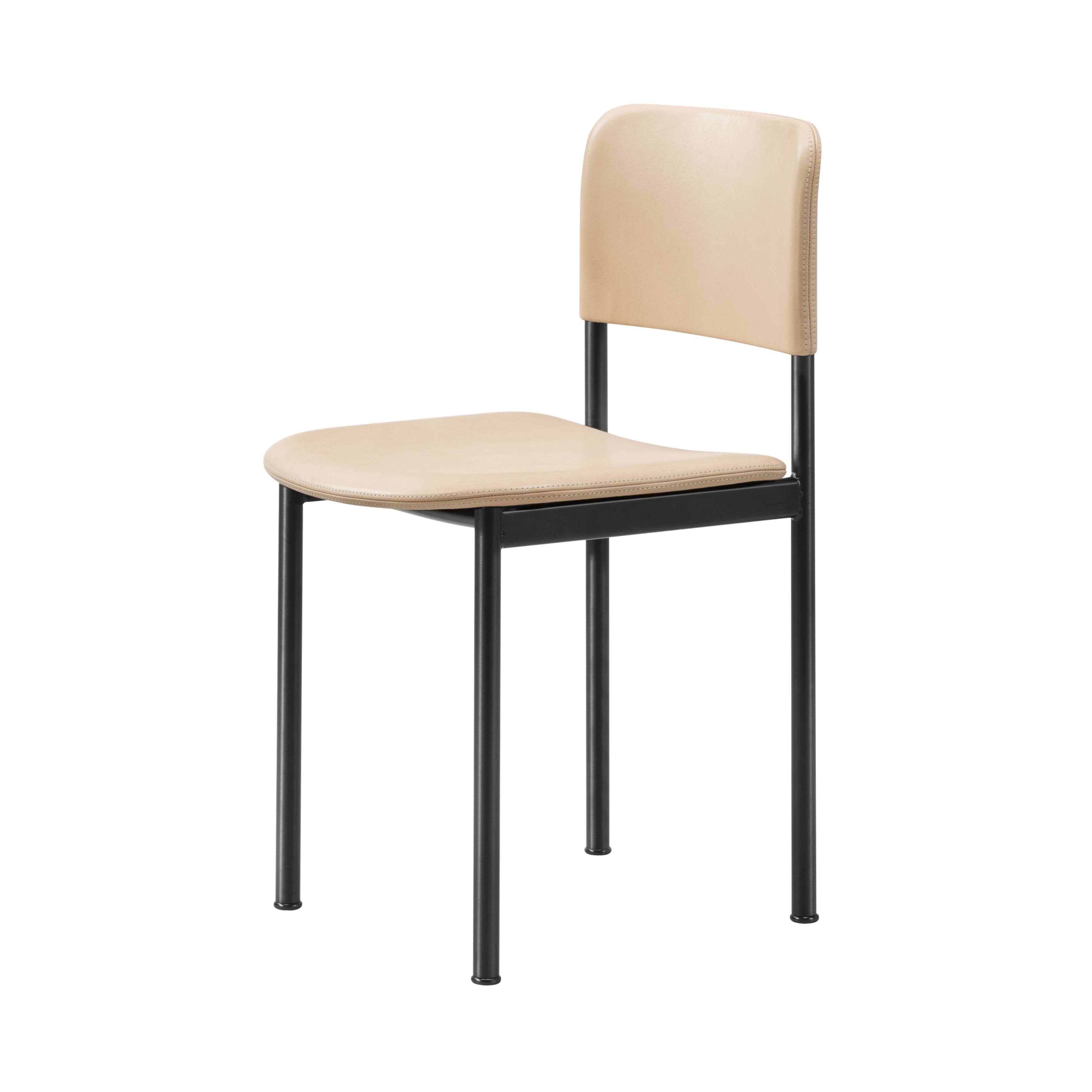 Plan Chair Steel: Fully Upholstered + Black