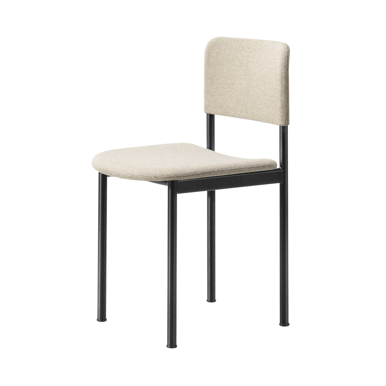 Plan Chair Steel: Fully Upholstered + Black