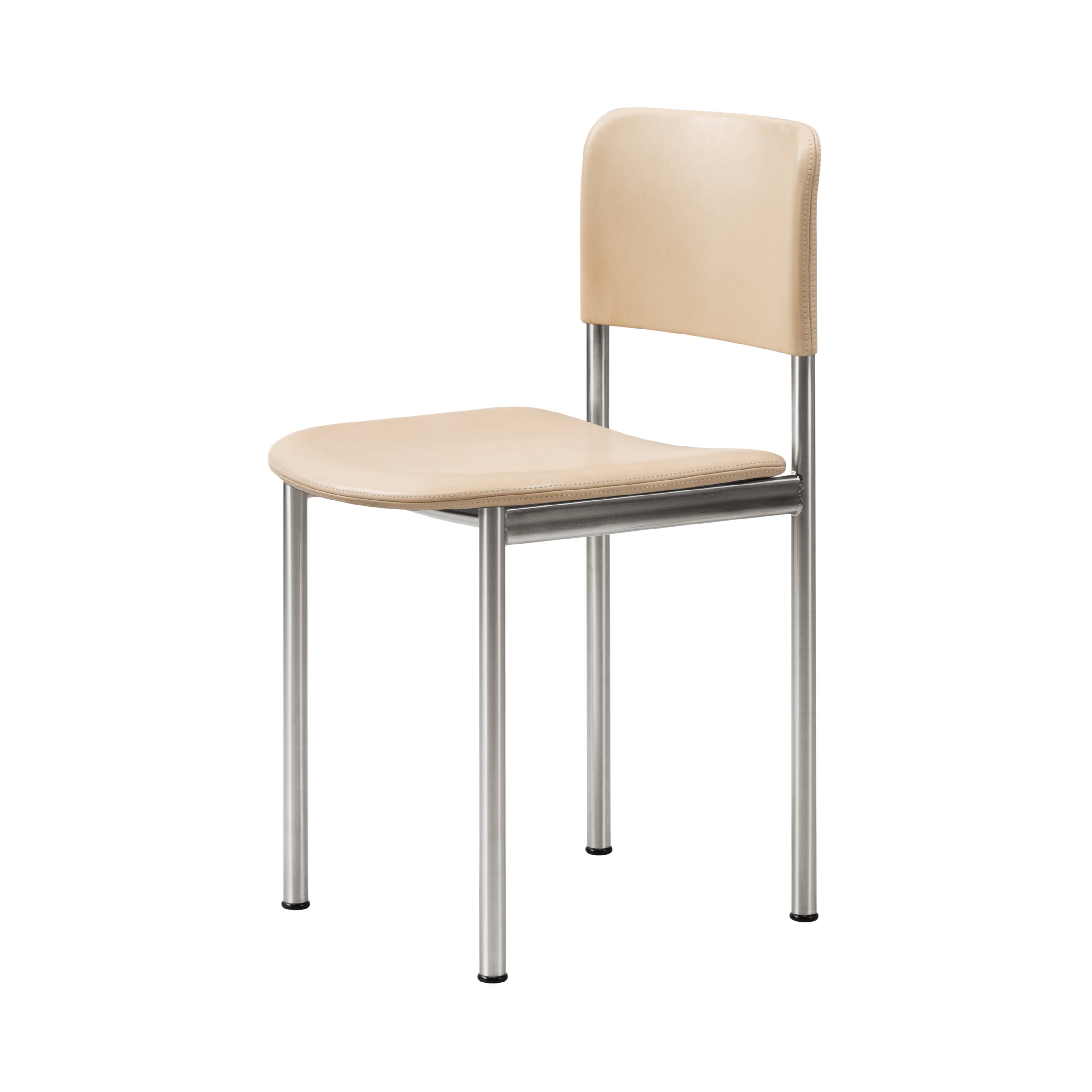 Plan Chair Steel: Fully Upholstered + Brushed Steel