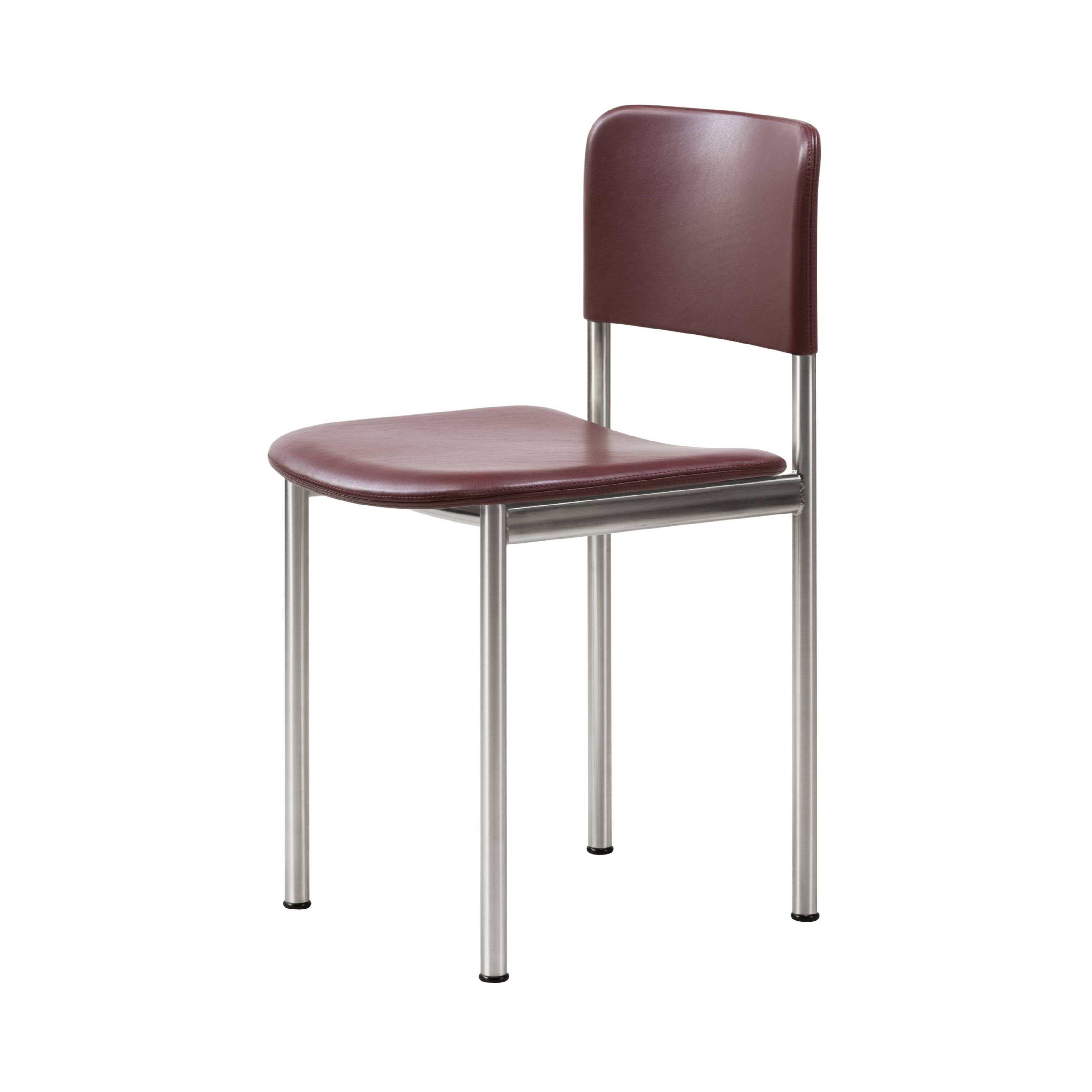 Plan Chair Steel: Fully Upholstered + Brushed Steel