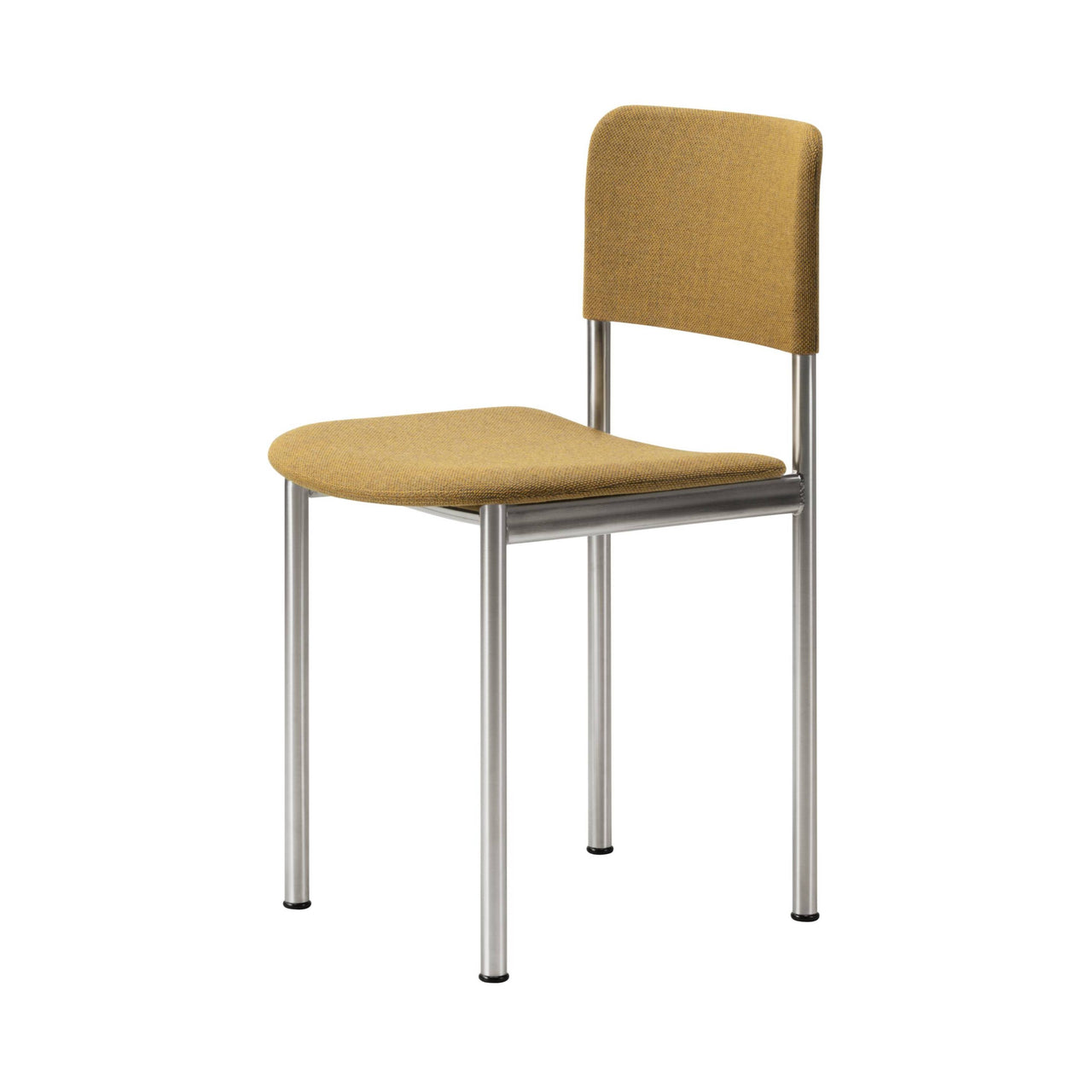 Plan Chair Steel: Fully Upholstered + Brushed Steel
