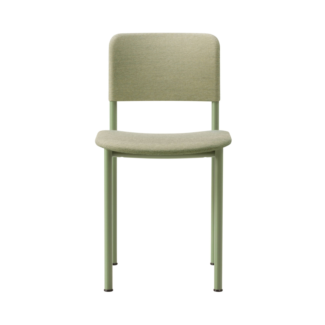 Plan Chair Steel: Fully Upholstered + Modernist Green