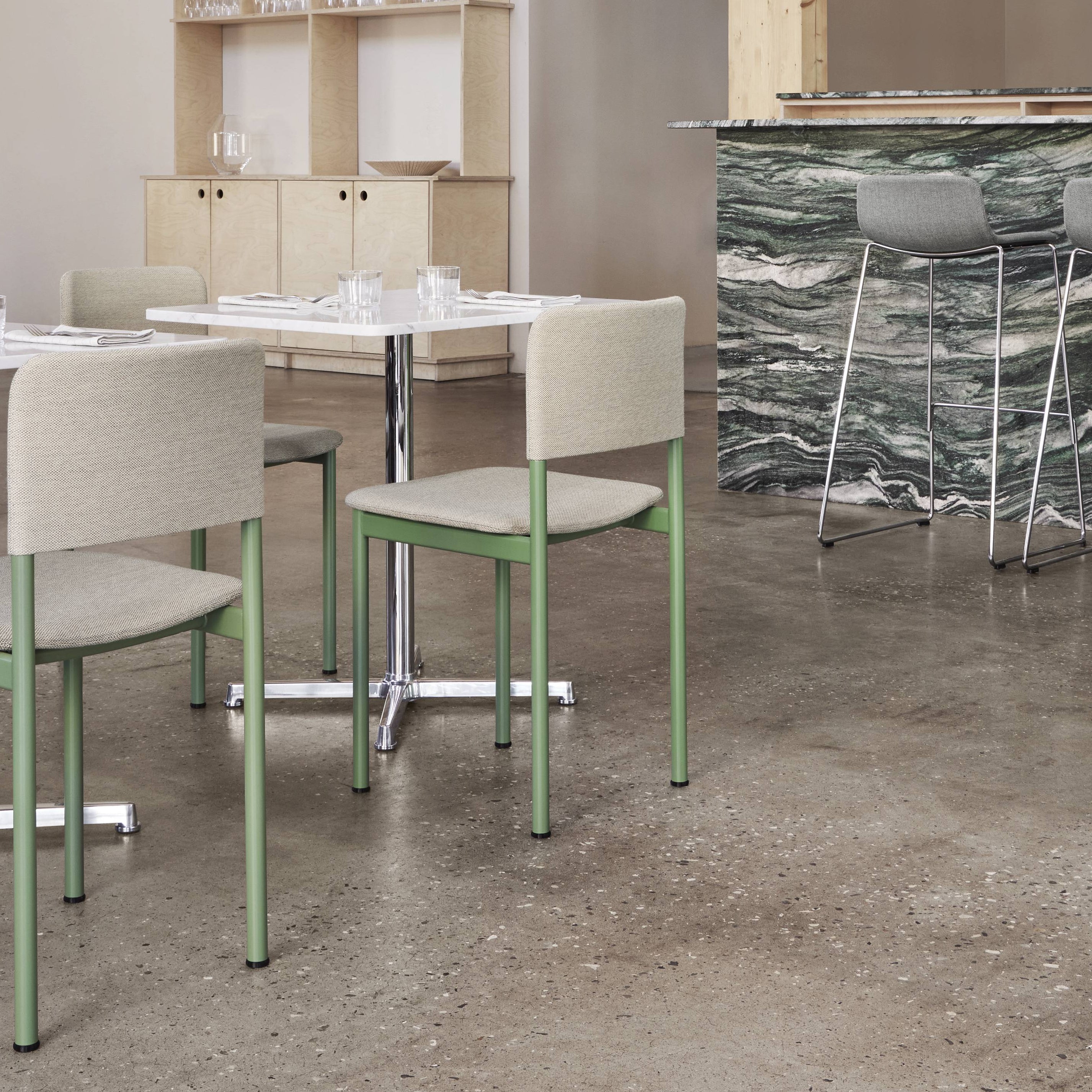 Plan Steel Chair : Fully Upholstered + LS