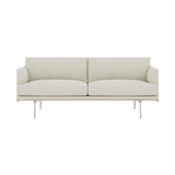 Outline 2-Seater Sofa: Polished Aluminum