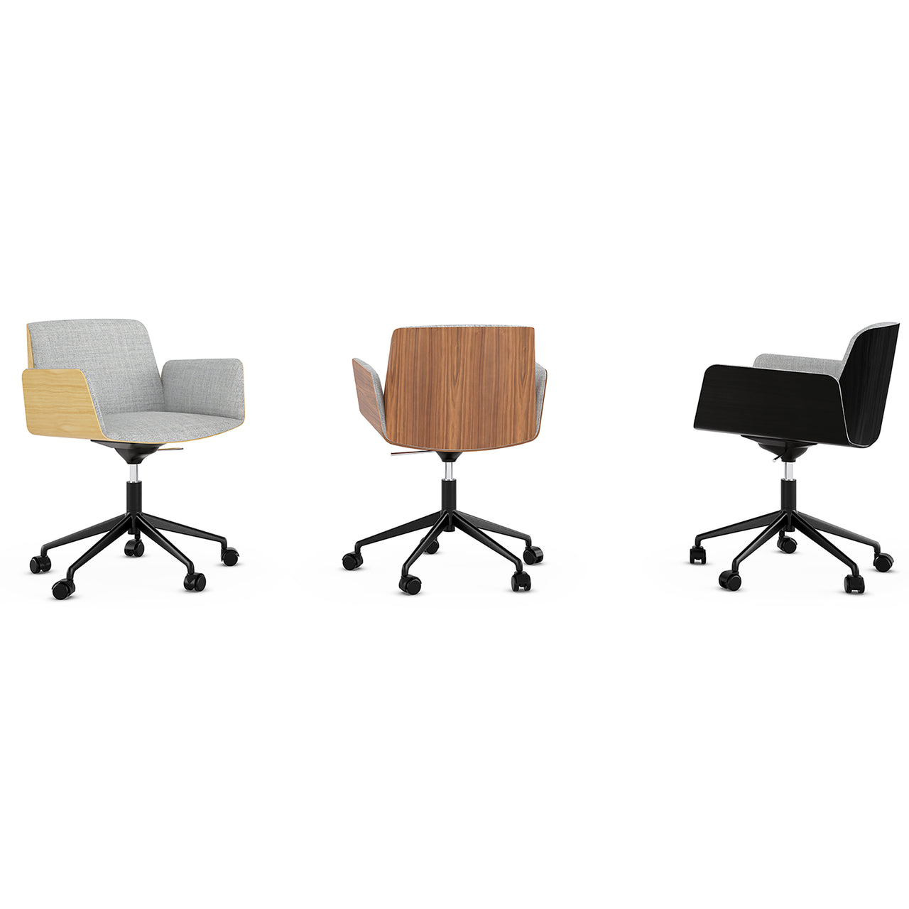 Hug Office Chair: Front Upholstered + Castors