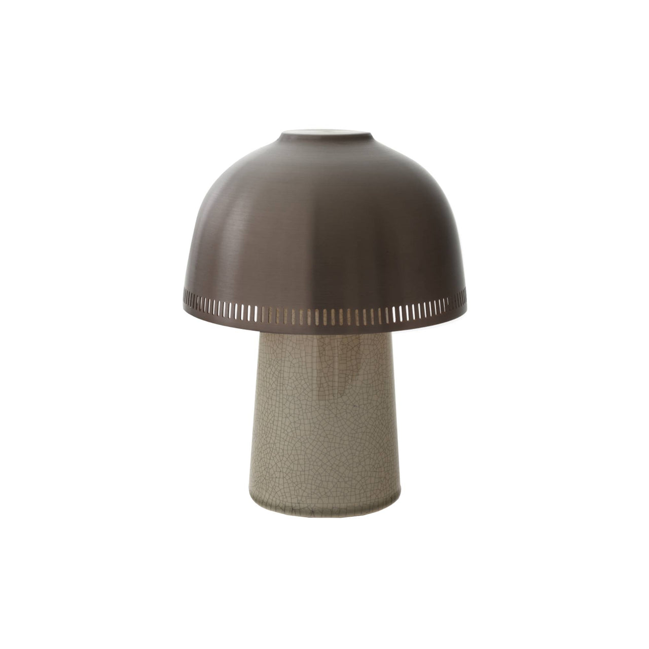Raku SH8 Portable Table Lamp: Beige Grey + Bronzed